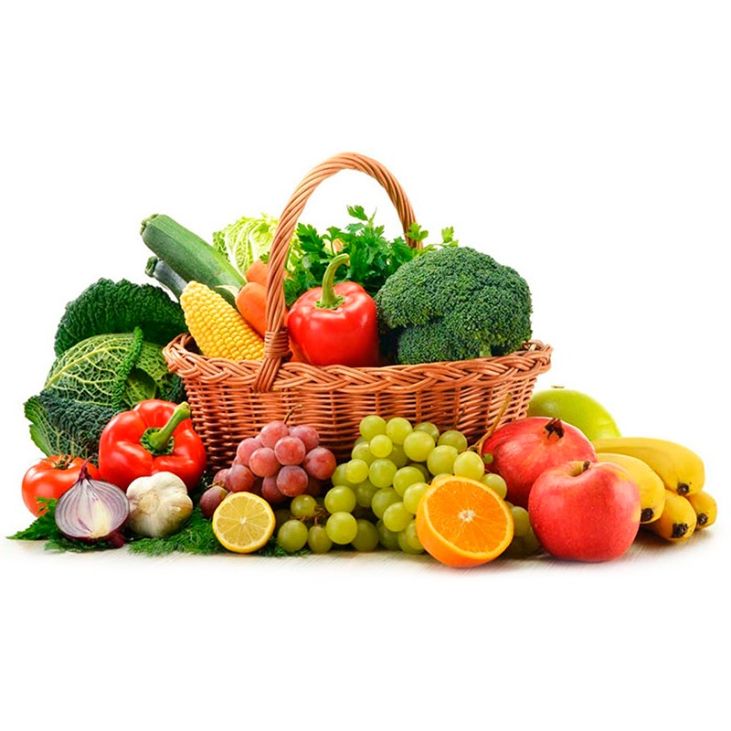 Cesta de Vegetais Orgânicos Frescos